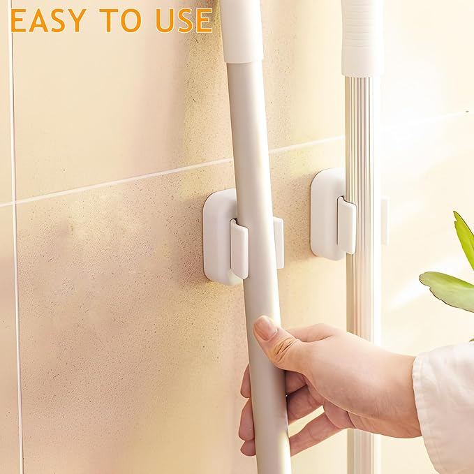 2 Pcs Toothbrush Holder Wall Mounted – Self Adhesive Multi-Function Organizer for Bathroom, Dorm, Kitchen, and More (White) (2)