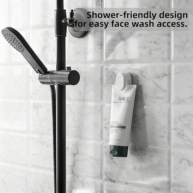 3 Pack Toothpaste Holders by JM.JEEMI, Toothpaste Tube Clips, Cosmetics in Tubes Organizer Gripper for Bathrooms - Wall Mounted, White, Small, Round