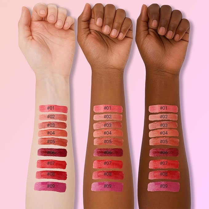 Erinde Lips Staining Lip Oil, Glossy Lip Stain, Long-Lasting Lightweight Lip Staining Oil, Moisturizing Plumping Hydrating Glossy Lip Tint, Vegan & Cruelty-Free, 07