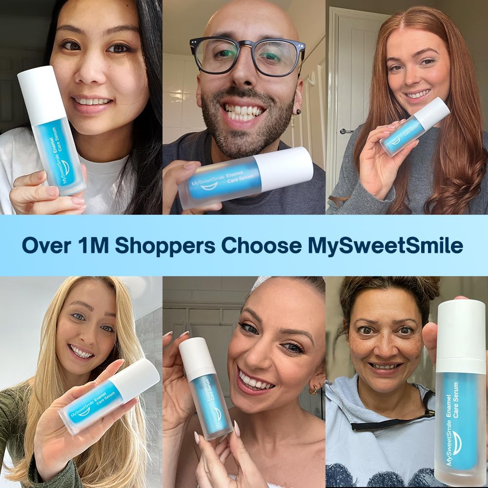 MySweetSmile nHA+ Enamel Care Serum - Sensitive Teeth Relief with Hydroxyapatite - Tooth Repair & Remineralise Enamel - Mint Flavour Sensitive Toothpaste - 30mL