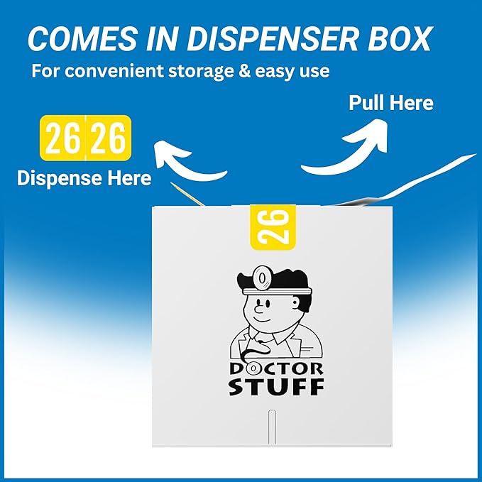 2026 Year Stickers, Doctor Stuff 2026 Chart Stickers, Yellow Color Coded, STS/SFI Style, USA Made Year Labels for End Tab File Folders, 500/Roll, 1 Roll, 3/4" x 1-1/2"