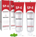 SP-6 Probiotic Whitening Toothpaste, Enhanced Formula with 6 Probiotics for Teeth Whitening and Gum Health, Enamel-Safe, Fluoride-Free, Fresh Mint Flavor, 4.6oz (2)
