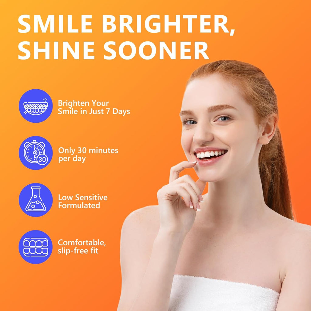 Teeth Whitening Strips, 42 Treatments (84 Strips) White Strips for Sensitive Tooth Whitening Kit, Enamel-Safe, Residue-Free, Non-Slip,Removes Coffee & Wine Stains, Mint