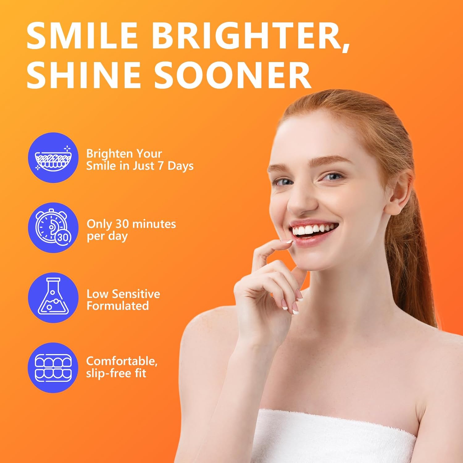 Teeth Whitening Strips, 42 Treatments (84 Strips) White Strips for Sensitive Tooth Whitening Kit, Enamel-Safe, Residue-Free, Non-Slip,Removes Coffee & Wine Stains, Mint