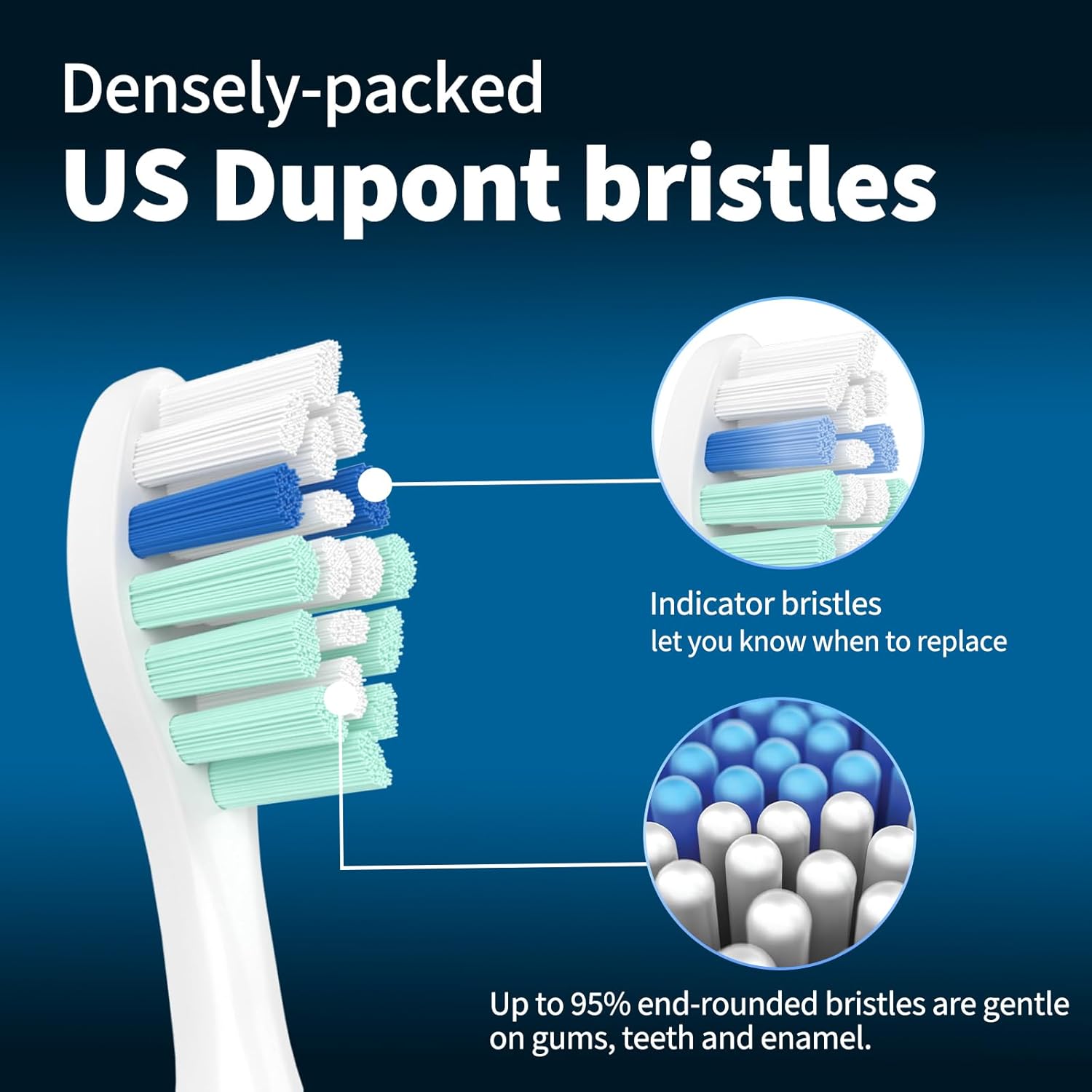 Replacement Toothbrush Heads for Philips Sonicare Replacement Heads, Electric Replacement Brush Head Compatible with Phillips Sonicare C2 C1 4100,12 Pack