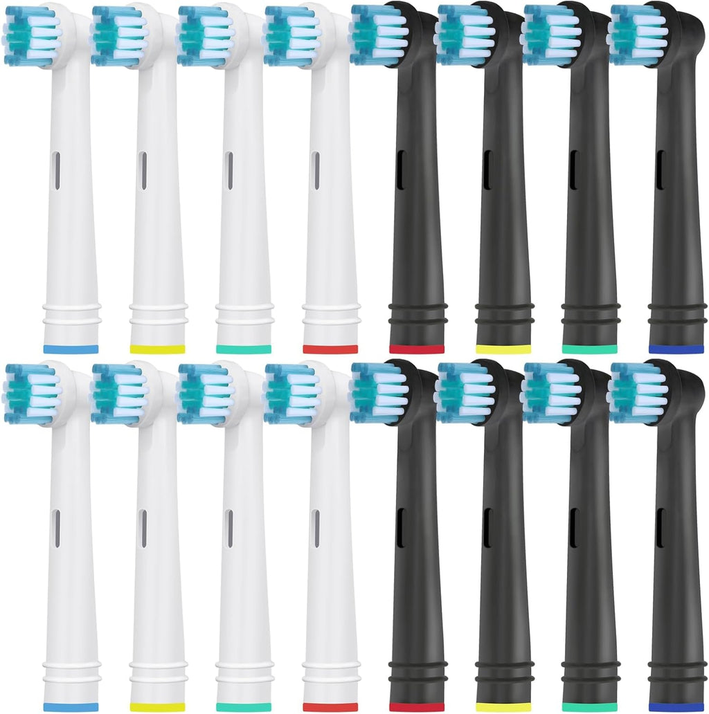 Toothbrush Replacement Heads Refills for Oral B - Precision Clean Brush Head for Gentle & Effective Cleaning and Optimal Dental Care, by DeBizz (16)