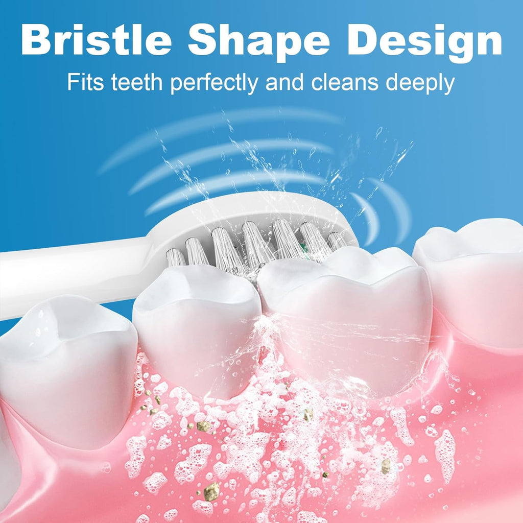 Replacement Brush Heads for WaterPik Sonic-Fusion 2.0 Flossing Toothbrush (SF-03/SF-04) and Sonic-Fusion Flossing Toothbrush (SF-01/SF-02),5 Count White with Covers