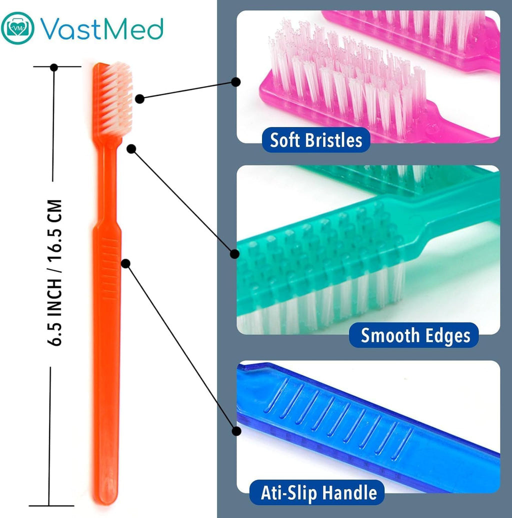 100 Pcs Disposable Pre-Pasted Toothbrushes Individually Wrapped Pre Pasted Toothbrush | Single Use Waterless Tooth Brush for Hotel, Camping, Homeless Gift