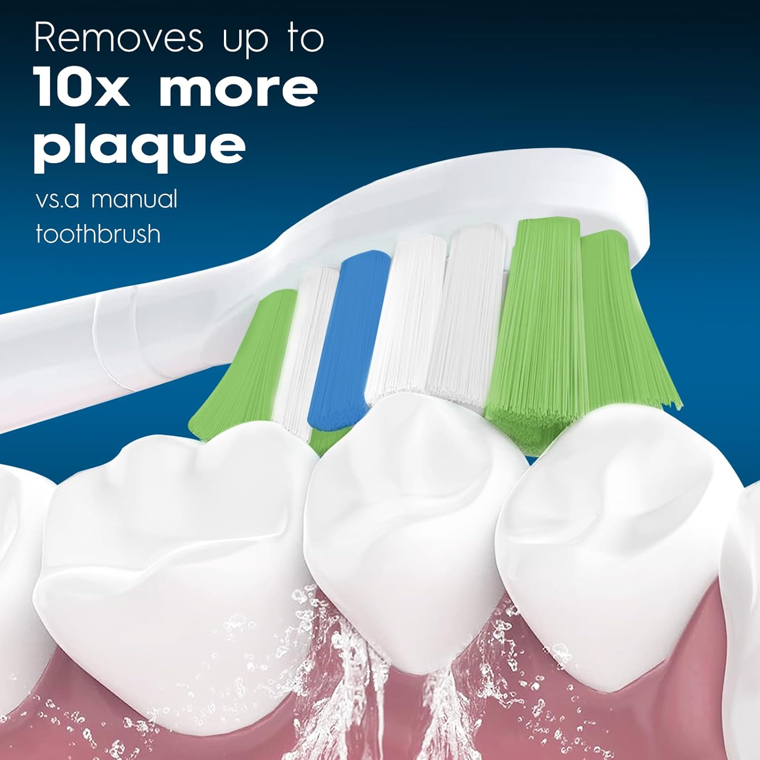 Replacement Toothbrush Heads Compatible with Philips Sonicare ProtectiveClean 4100 5100 5300 6100 Electric Toothbrushes, W Replacement Head for Sonicare, White, 8 Count