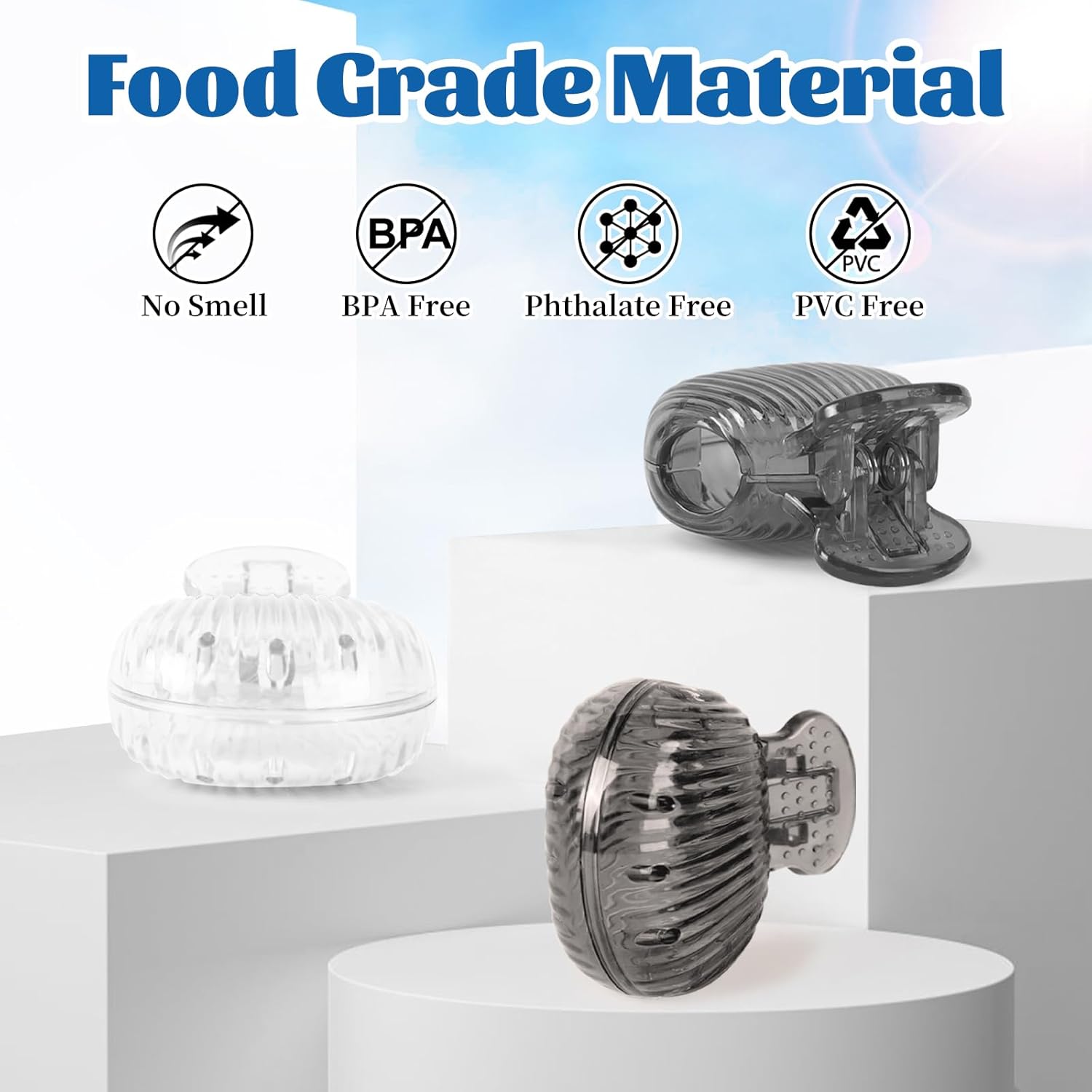 UCEC 6 Pack Travel Toothbrush Head Covers, Toothbrush Cover Cap Plastic Clip, Tooth Brush Cover for Travel, Camping, Bathroom, School, Business