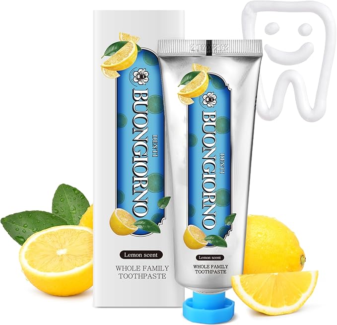Plaque Care Toothpaste (Lemon Mint) – Natural Fluoride Korean Toothpaste for Plaque Removal, Tartar Control, Strengthens Enamel, Paraben & SLS Free (3.52fl oz / 100g)