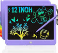 TEKFUN LCD Writing Tablet Doodle Board, 12inch Colorful Drawing Travel Essentials, Toddler Toys for 3 4 5 6 7 8 Year Old Girls Boys (Purple)