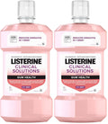 Listerine Clinical Solutions Gum Health Antiseptic Mouthwash, Antigingivitis & Antiplaque Oral Rinse Helps Prevent Buildup & Immediately Kills Germs for Healthier Gums, ICY Mint, 500 mL (Pack of 2)