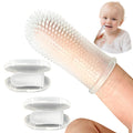 Baby Toothbrush, 360 Degree Bristle Silicone Baby Toothbrush 6 to 12 Months, and Toddler Toothbrushes 1-2, Set of 2 - Clear