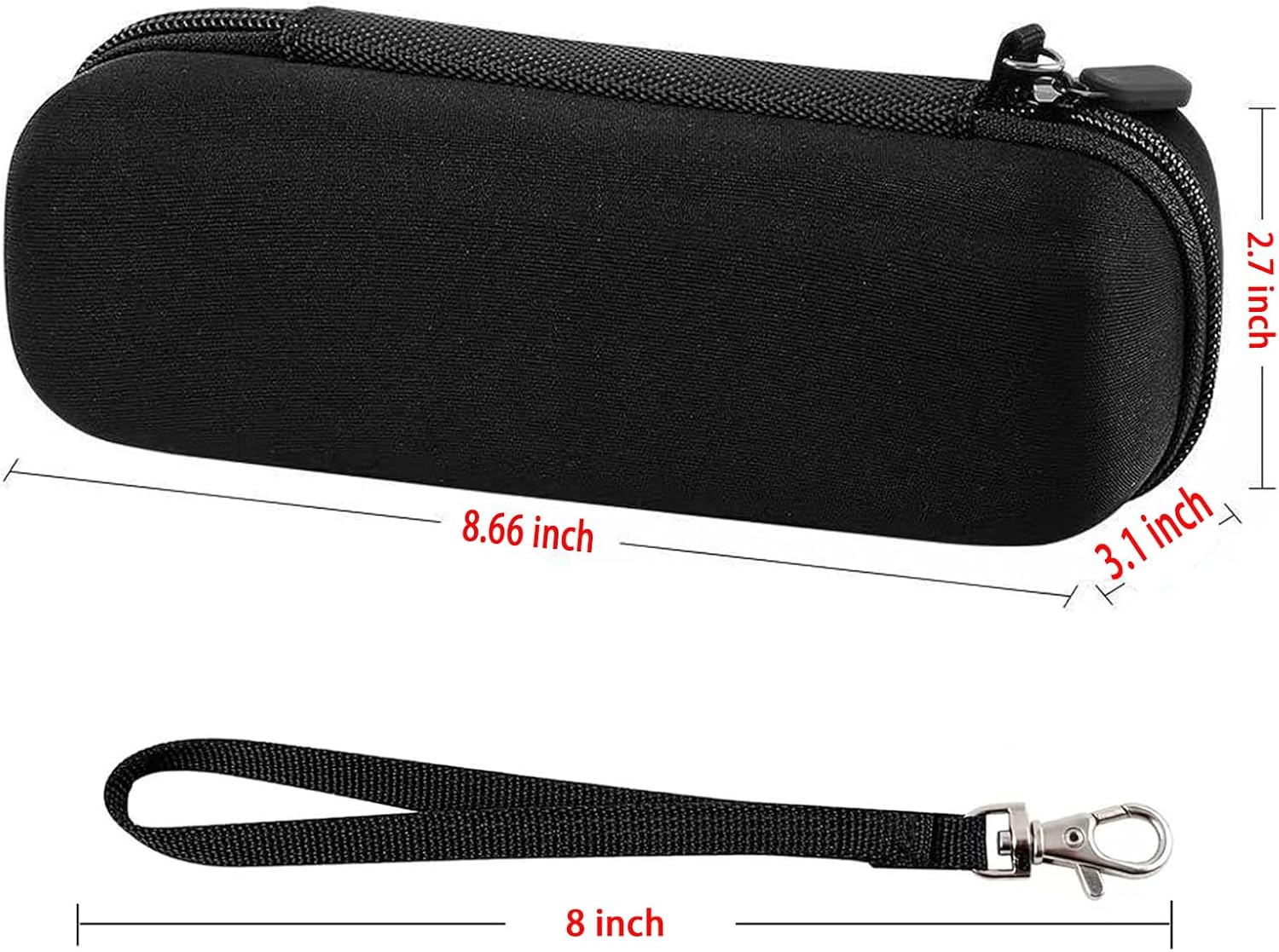 Electric Toothbrush Travel Case， Protective Clean Electric Toothbrush, Hard EVA Case Cover Storage Bag Holder with Mesh Pocket for Accessories ，Fits Most Powered Toothbrush Products (Black)