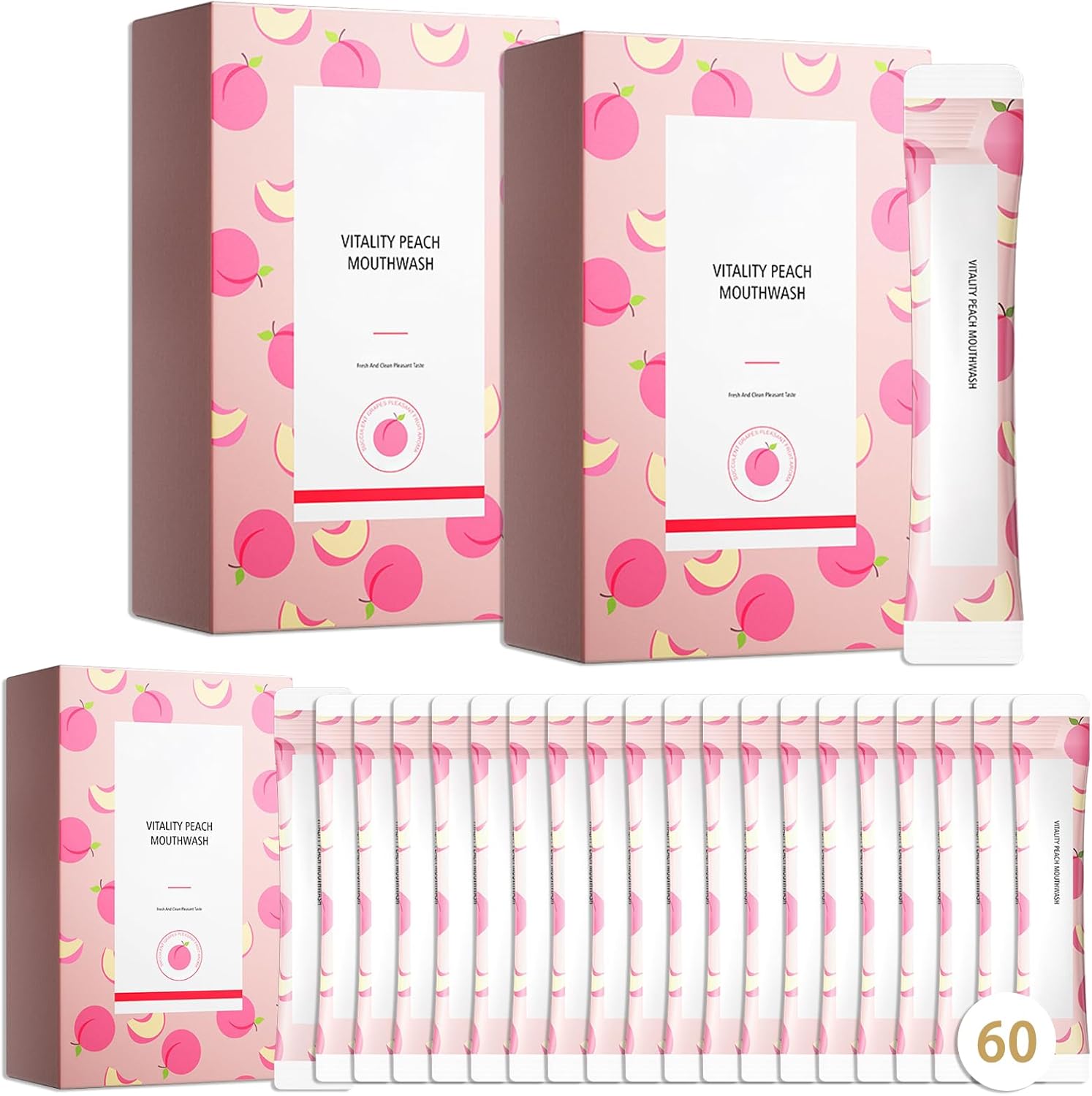 60PCS Travel Size Mouthwash,Portable Mini Mouthwash,Long-Lasting Freshness Travel Mouth Wash for Oral Care A25