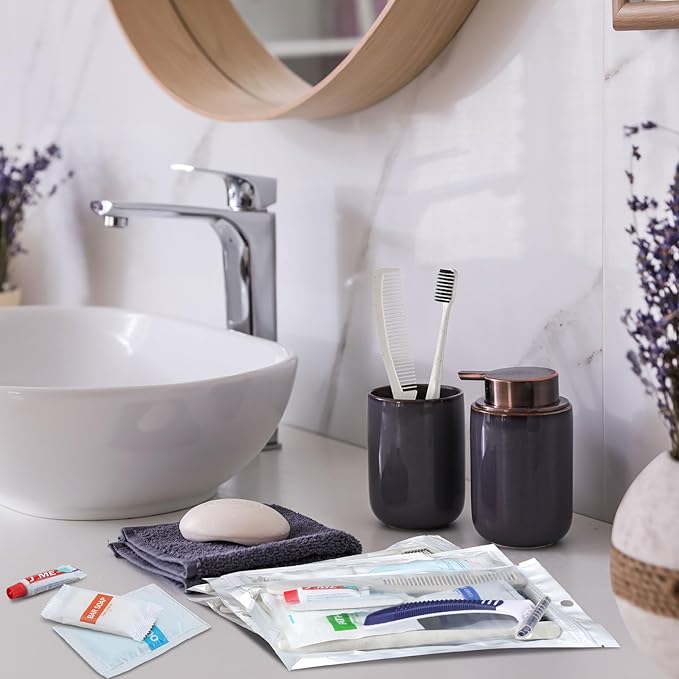 Suclain 96 Pack Hygiene Kits Bulk for Homeless Travel Size Toiletries and Dental Hygiene Kit Homeless Care Package Supplies Charity Donation Ready for Shelter Church Emergency Prep