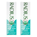 RADIUS USDA Organic Toothpaste 3oz Non Toxic Chemical-Free Gluten-Free Designed to Improve Gum Health & Prevent Cavity - Mint Aloe Neem - Pack of 2