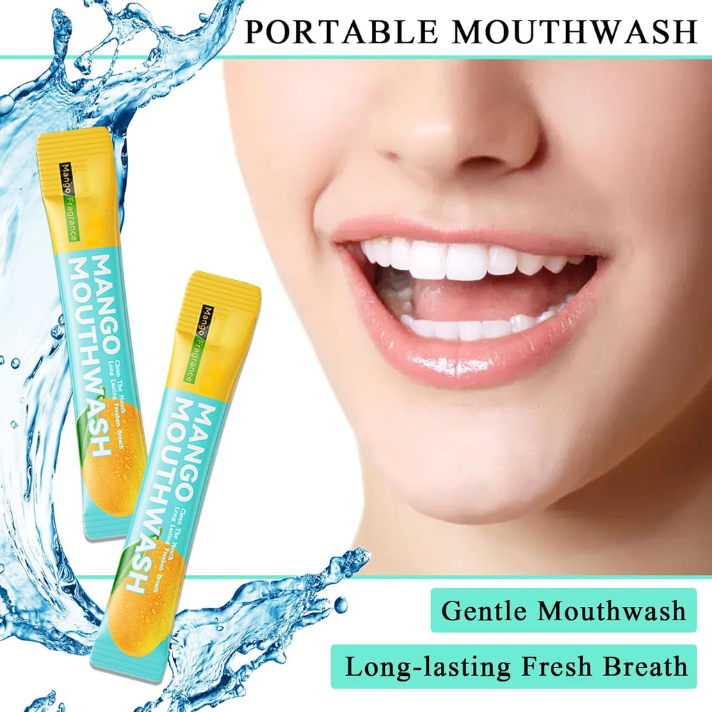 Travel Size Mouthwash,Mini Mouthwash Travel Size Bulk Portable Mouth Wash Set,Individual Small Travel Mouth Wash Packets for Fresh Breath(Pack of 20) E