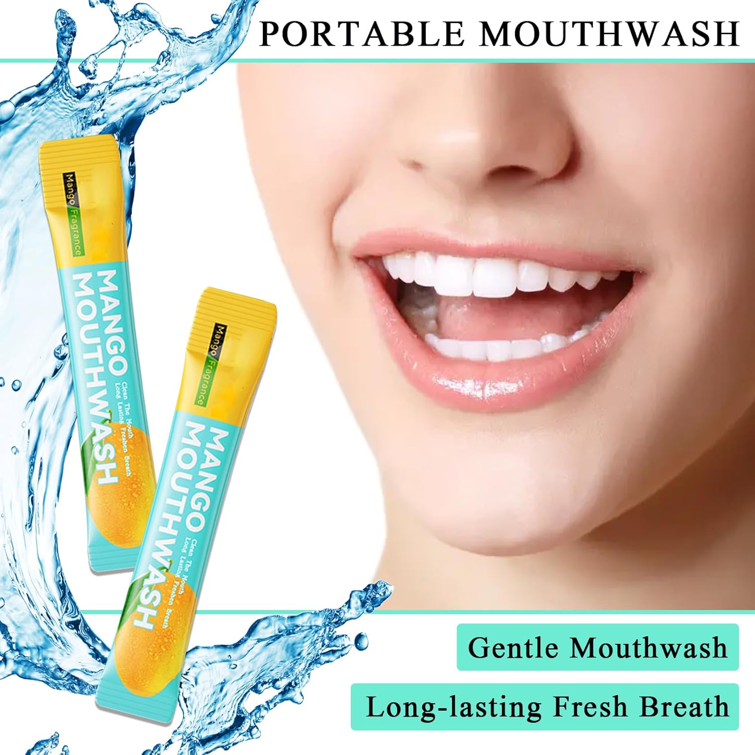 Travel Size Mouthwash,Mini Mouthwash Travel Size Bulk Portable Mouth Wash Set,Individual Small Travel Mouth Wash Packets for Fresh Breath(Pack of 20) E