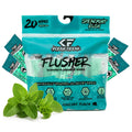 THE KLEAN FREAK FLUSHER - Flushable Wipes For Adults & Kids - 100% BIODEGRADABLE Individual Wrapped Travel WET Wipe for Toilet - Soothing Aloe & Witch Hazel - Alcohol Free 20 Pack - Spearmint Rush