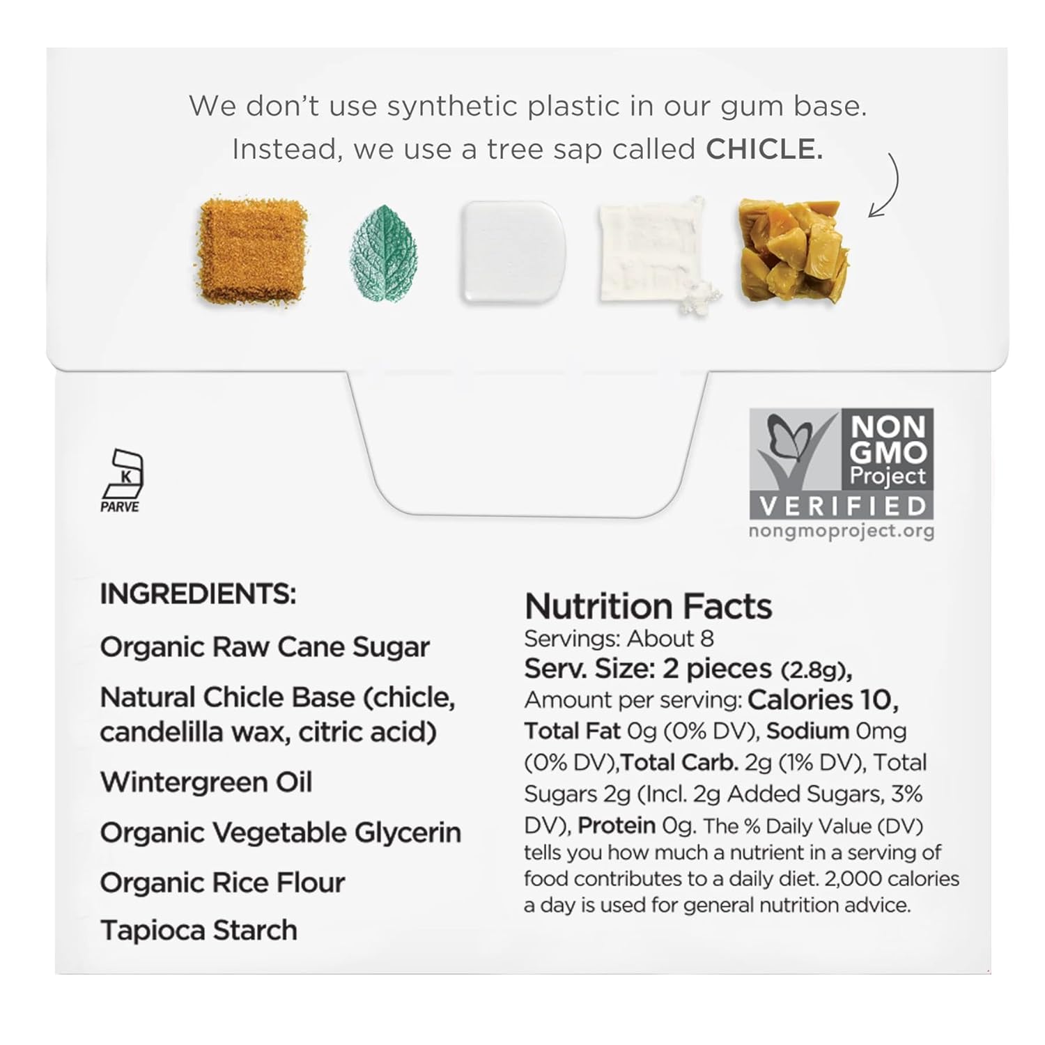 SIMPLY Gum Mint Variety Pack (Peppermint, Spearmint, Wintergreen), Plastic-Free Natural Chewing Gum, 6 Pack (90 Pieces) | Vegan, Kosher, Non GMO, Aspartame Free and Sorbitol Free