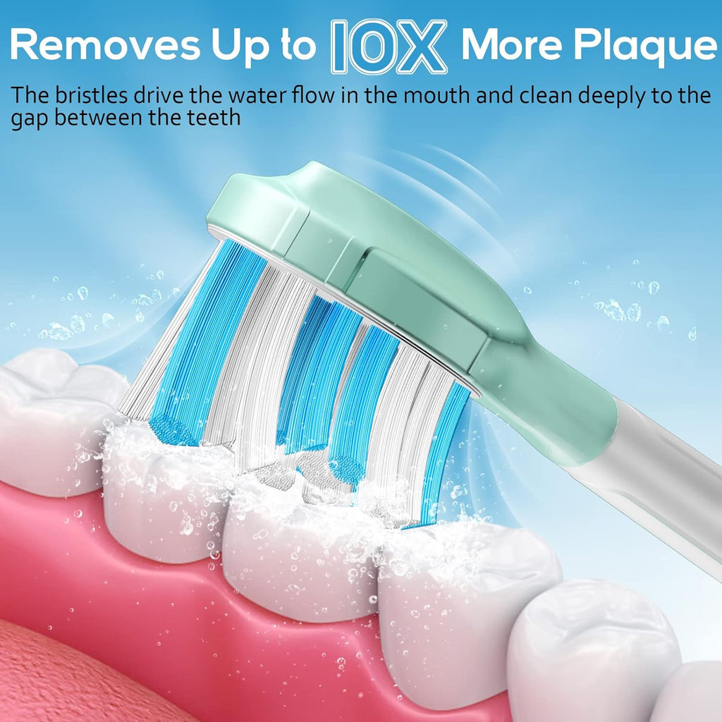 Aoremon Replacement Toothbrush Heads for Philips Sonicare C3 Premium Plaque Control HX9044/65 G3 Gum Care HX9054/65 W3 4100 5100 6100 7500 C1 C2 Flexcare Diamondclean HealthyWhite, 6 Count, White