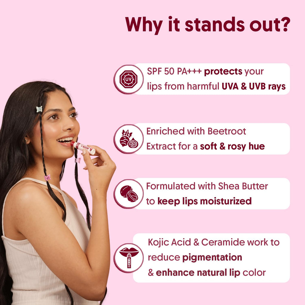 Aravi Organic Lip Balm Combo - With SPF 50+++ For Lip Brightening - Pack of 2