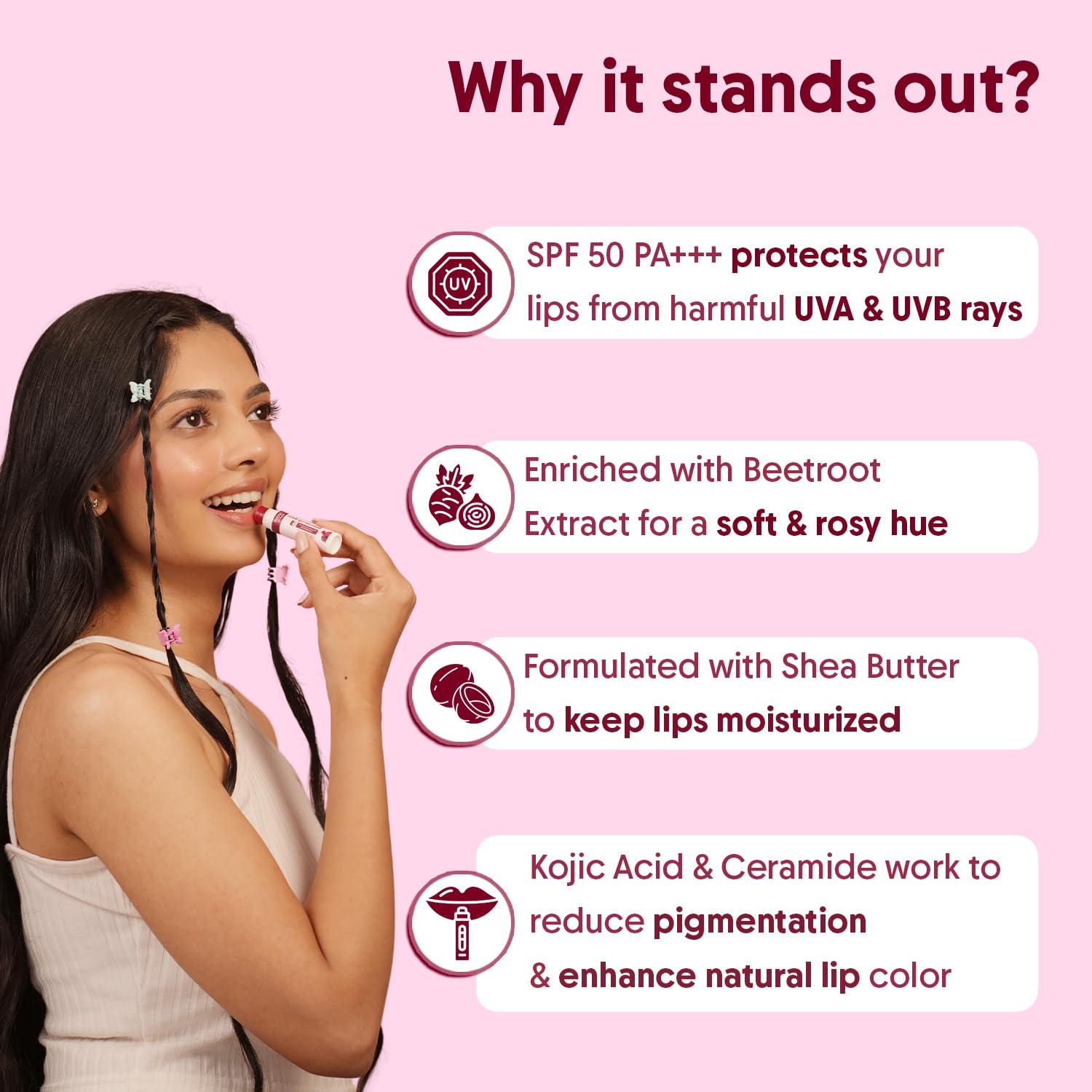 Aravi Organic Lip Balm Combo - With SPF 50+++ For Lip Brightening - Pack of 2