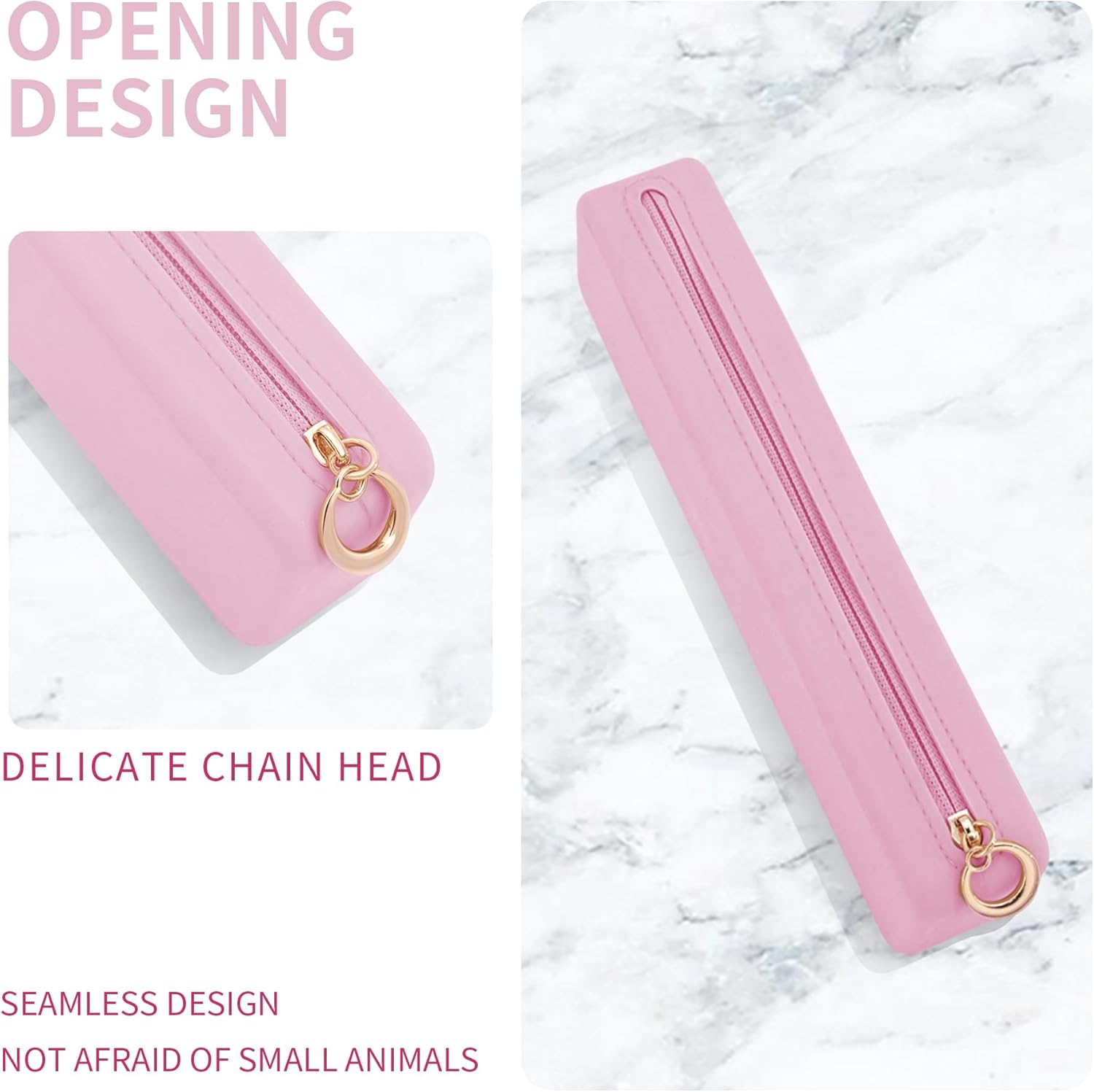 Nuomeisi Silicone Make up Brush Bag, Cosmetic Brush Holder, Large Capacity Makeup Container Built-in Zipper, Soft Portable Cosmetic Face Brushes Box Organize for Travel, Home, Office (Pink)