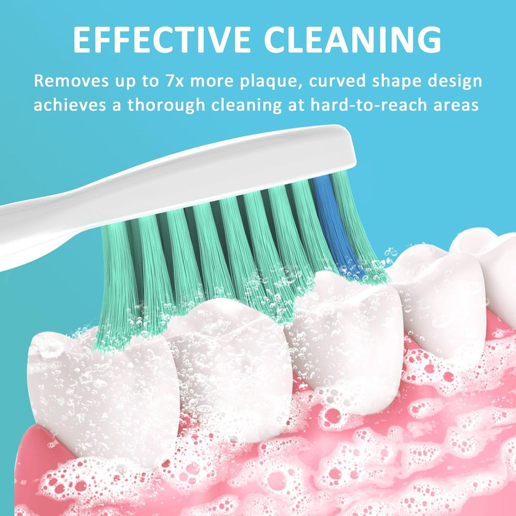 Replacement Toothbrush Heads for Philips Sonicare E-Series Essence Xtreme CleanCare and Other Screw-on Electric Brush Head Multi-Color Rings 6 Packs