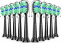 Toptheway Replacement Toothbrush Heads Compatible with Philips Sonicare Protectiveclean Dailyclean Plaque Control Electric Toothbrush 4100 5100 5300 C2 W2 G2 Black, 10 Pack