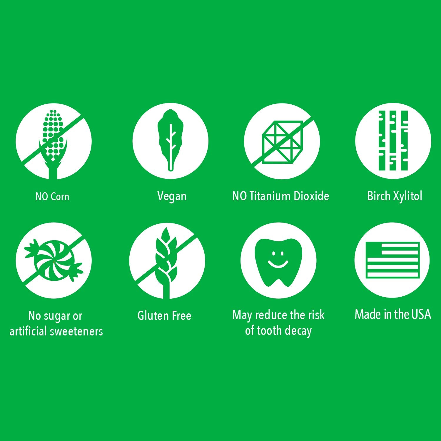 Xylichew 100% Xylitol Chewing Gum - Non GMO, Non Aspartame, Gluten Free, and Sugar Free Gum - Natural Oral Care, Relieves Bad Breath and Dry Mouth - Spearmint, 288 Count