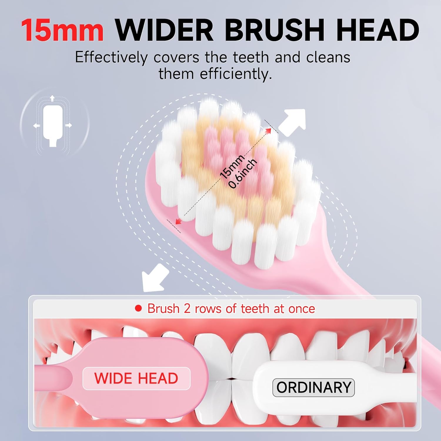Extra Soft Toothbrushes for Adults Sensitive Gums Teeth Manual Toothbrushes Multicolor Wider Toothbrush Head Saves Brush Teeth Time 8 Pack for Family Pregnant Women Elderly