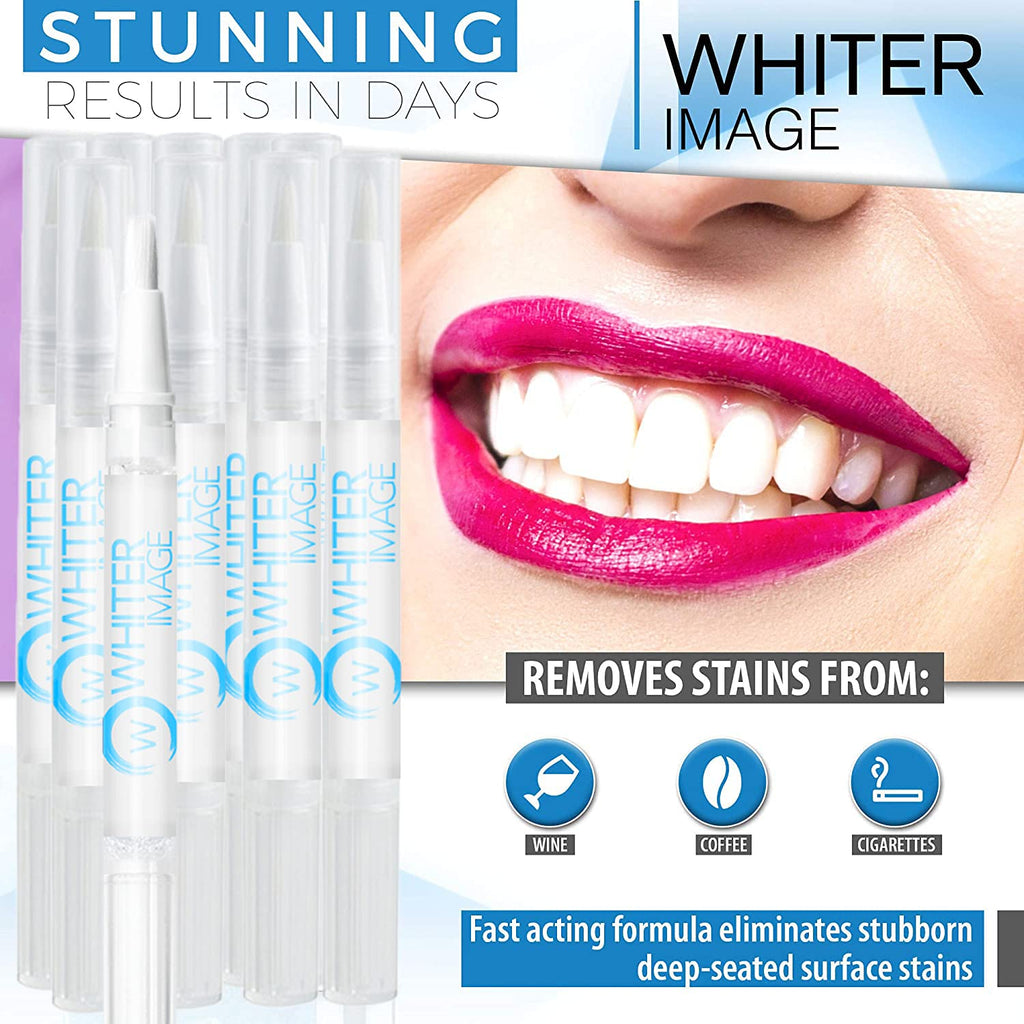 Mini Togo Teeth Whitening Pen 10 Pack, Erases Teeth Stains and Strengthens Enamel, Restorative Serum Gel That Reverses Enamel Damage from Bleaching On The Go for Up to 150 Applications