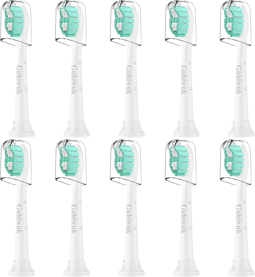 Toothbrush Heads for Philips Sonicare Replacement Heads, C2 Brush Head Compatible with Phillips Sonicare Click-on 4100 5100 6100 Electric Toothbrush, 10 Pack