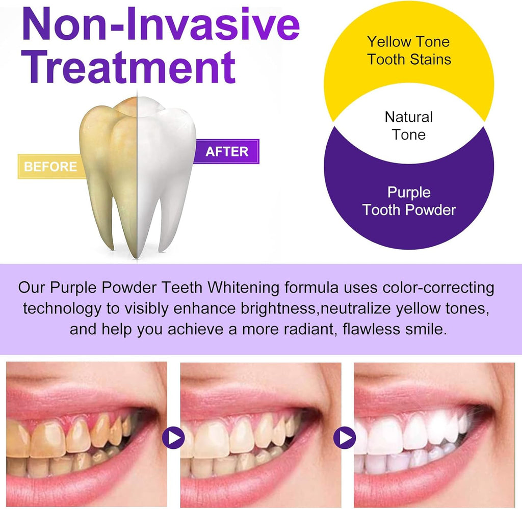 Teeth Whitening Powder - Teeth Whitening - Removes Stains - No Sensitivity - Toothpaste Power - Breath Freshener - for Coffee