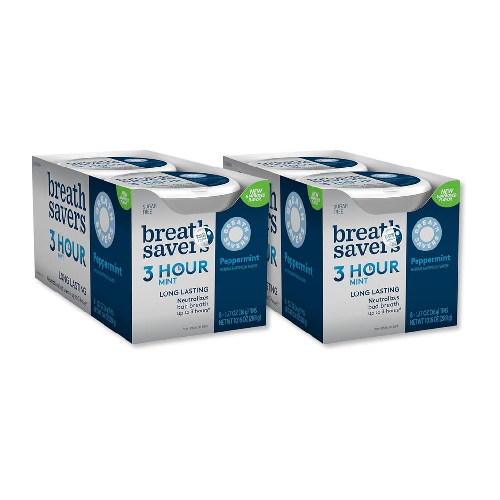 Peppermint Breath Mints Sugar Free 16 Pack (1.27 oz Each) – Freshening Tints for Travel, Office, On-the-Go