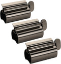 Toothpaste Squeezer - Metal Tube Squeezer Stainless Steel Tube Wringer UDQYQ Toothpaste seat Holder Stand 3 Pack (Black)