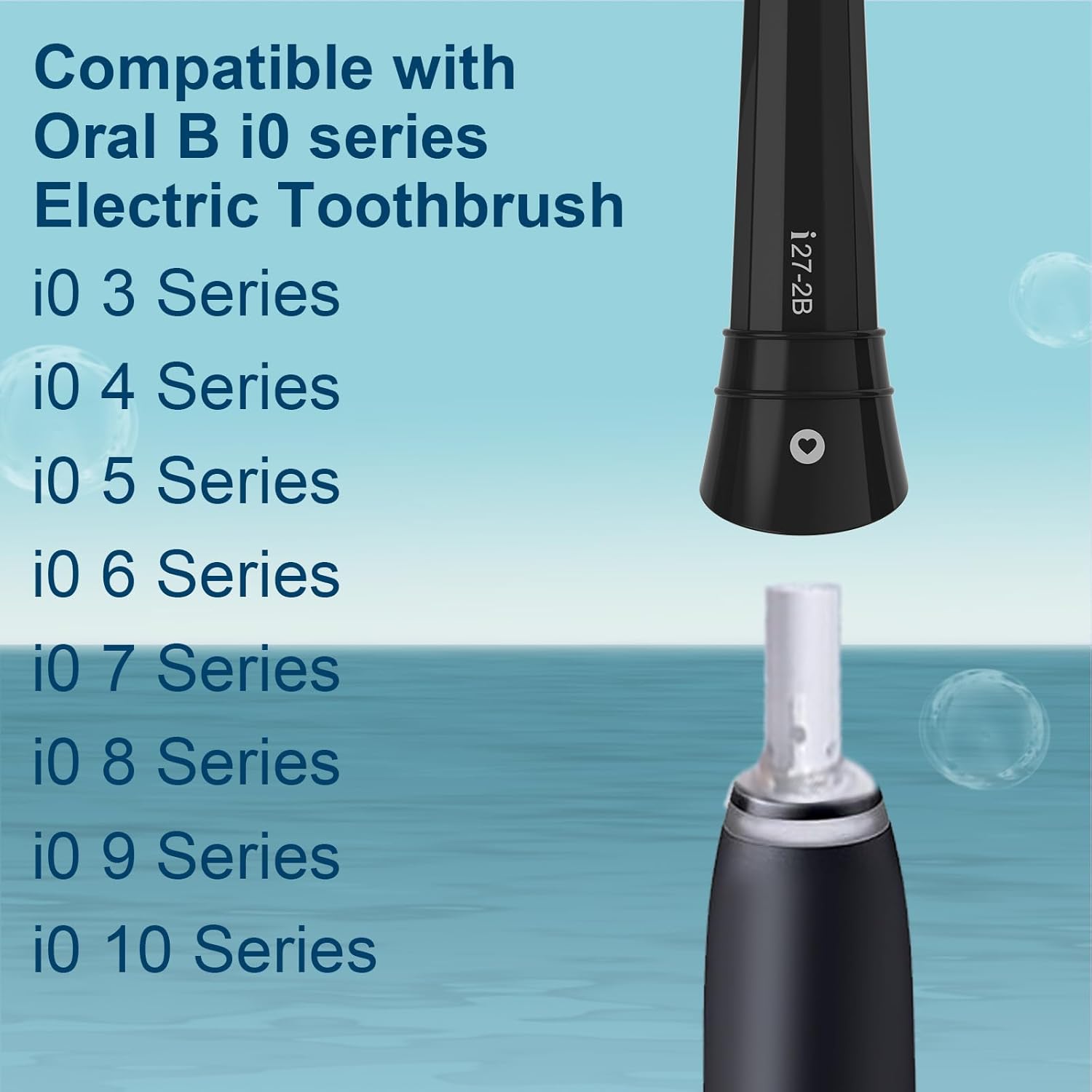 iO Replacement Heads Compatible with Oral B iO 2/3/4/5/6/7/8/9/10 Series Electric Toothbrush,IO Toothbrush Heads Compatible with Oral B iO,Medium-Hard bristles Care for Your Teeth,Black