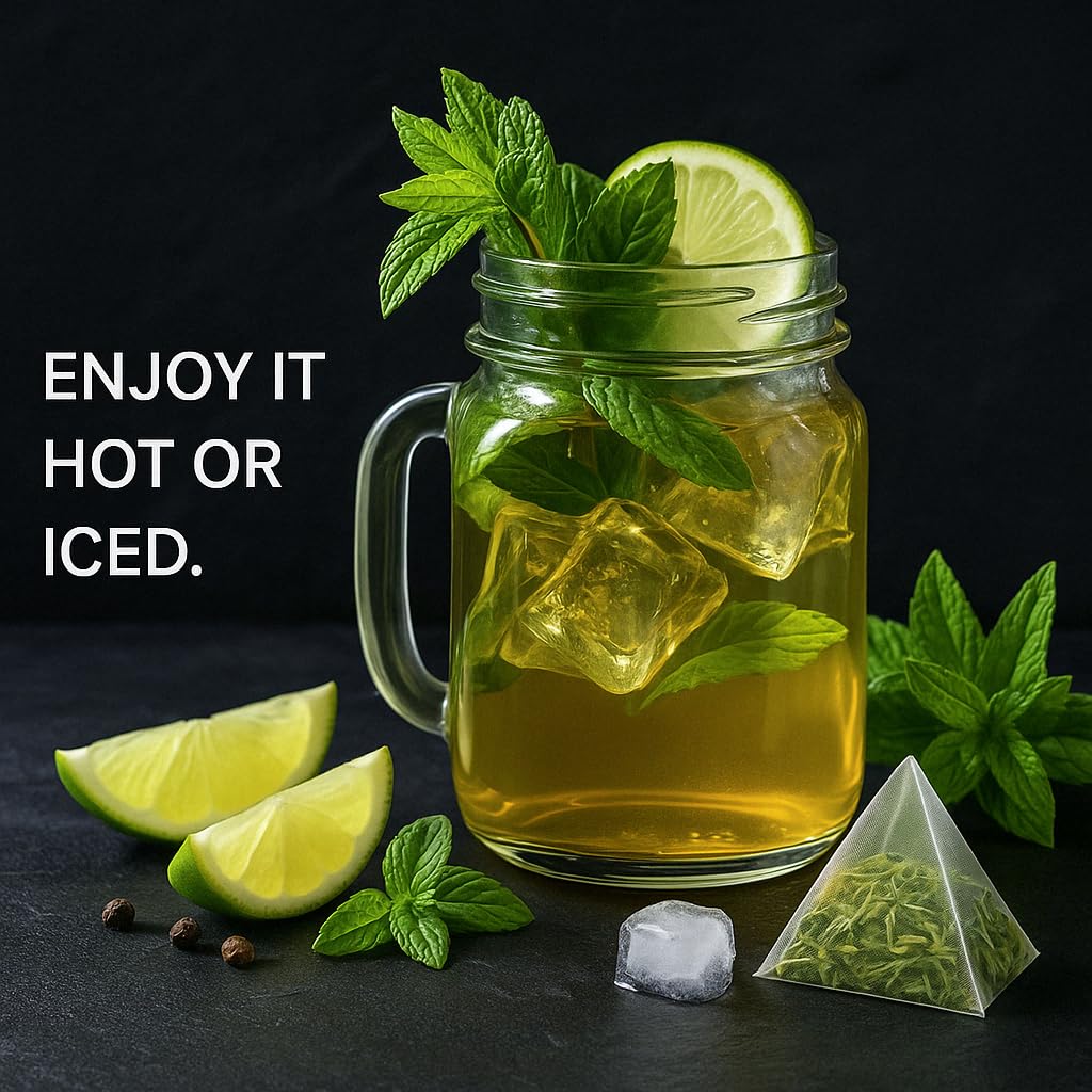 Tozzy Organic Spearmint Tea – 100 Count, Plant-Based Pyramid Tea Bags