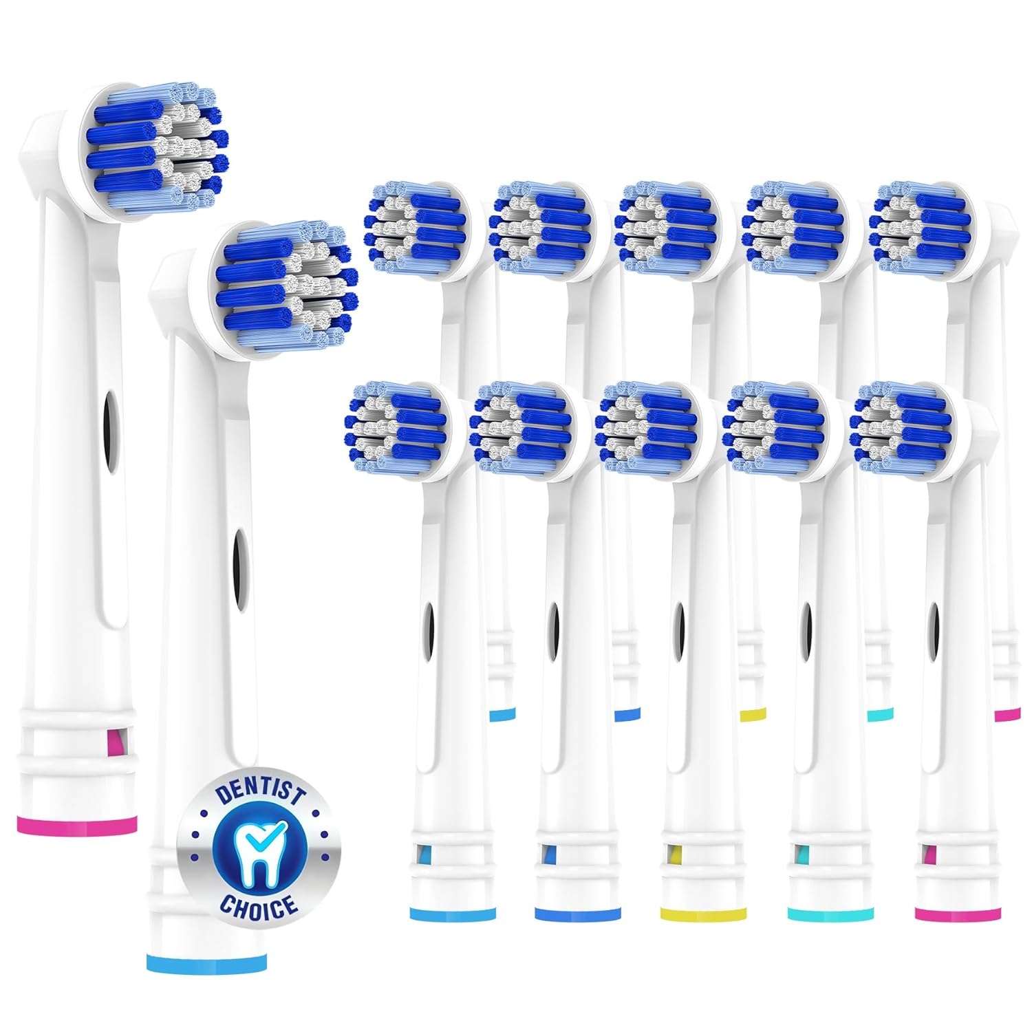 Replacement Toothbrush Heads Compatible with Oral B Braun,12 Pack Professional Electric Toothbrush Heads Brush Heads Refill for Oral-B 7000/Pro 1000/9600/ 500/3000/8000