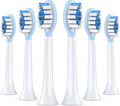 Replacement Toothbrush Heads for Philips Sonicare Electric Toothbrush, 2-in-1 Tongue Cleaner, 6 Pack, Ice Blue,Suitable for Philips Sonicare Heads, C2, C1, C3, W1, W2, W3, G1, G2, G3