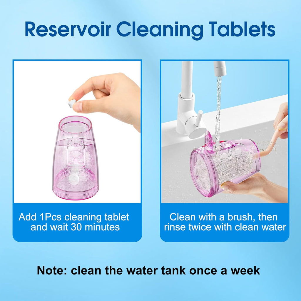 Water Flosser for Teeth, 300ML Cordless Oral Irrigator Rechargeable Dental Flosser Picks with 5 Modes 5 Jet Tips,IPX7 Waterproof Teeth Cleaner for Braces Gum Care, Home Travel Use