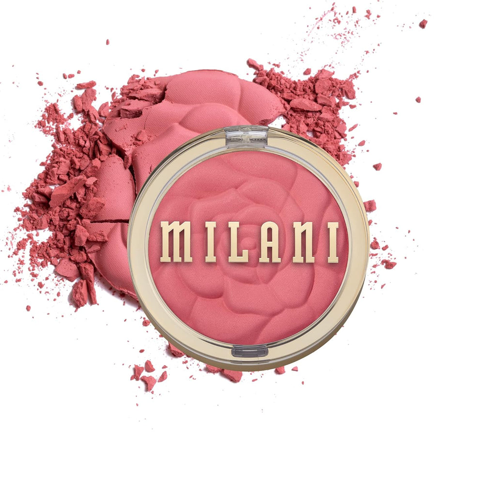 Milani Rose Blush, Powder Blush for Cheeks, Cruelty Free Makeup - Shape, Contour & Highlight Face for a Natural Matte Finish -Wild Rose