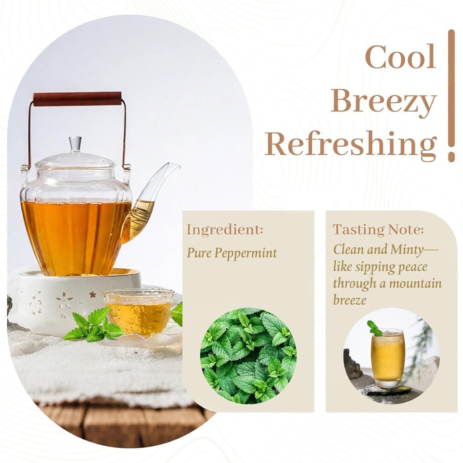 Johou Peppermint Herbal Tea Pods, Compatible with All K-Cup Brewers & Keurig 2.0, 24 pods, Caffeine Free