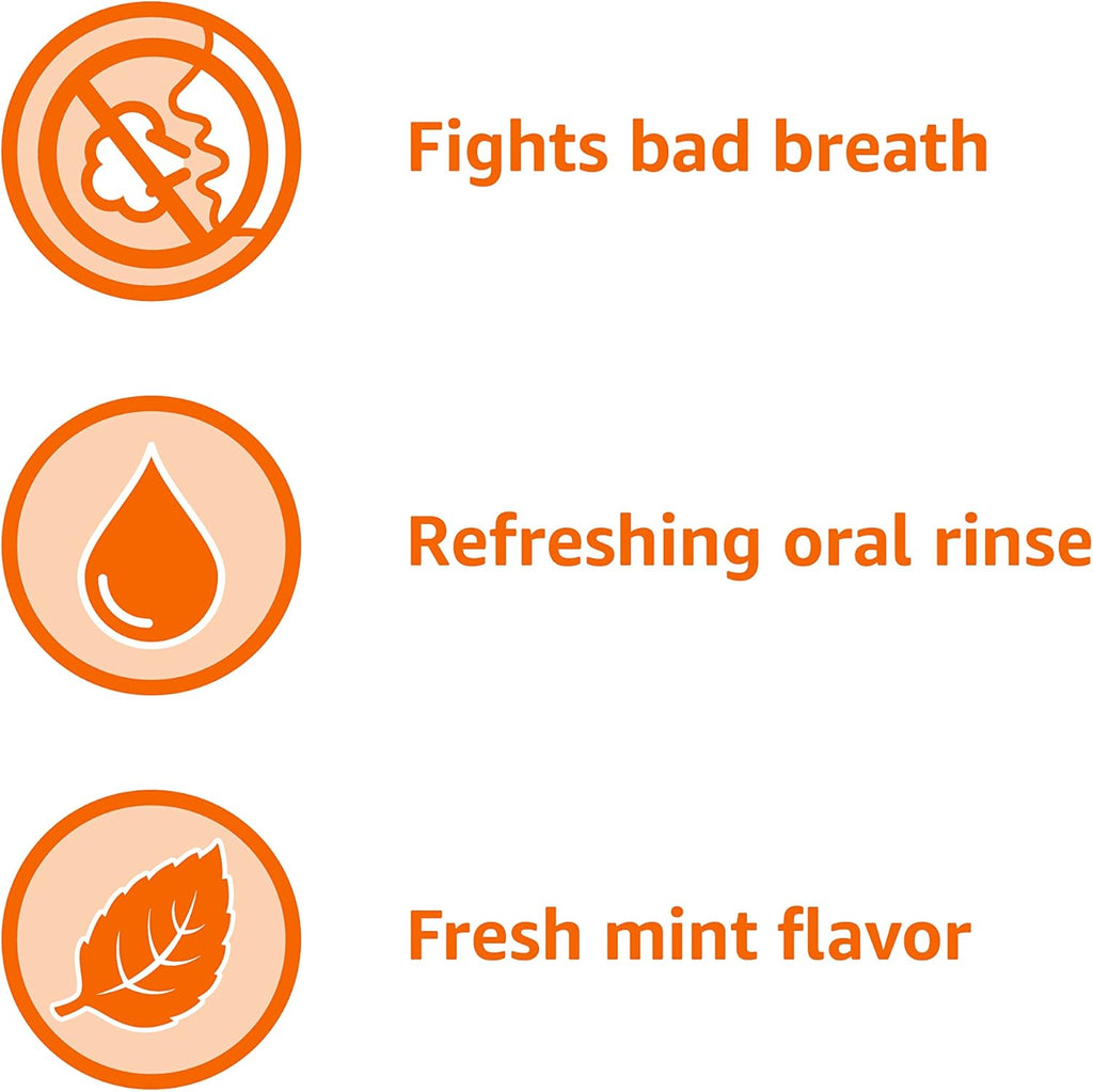 Amazon Basics Fresh Breath Mouthwash, Mint, 50.7 Ounce (Pack of 1), (Previously Solimo)