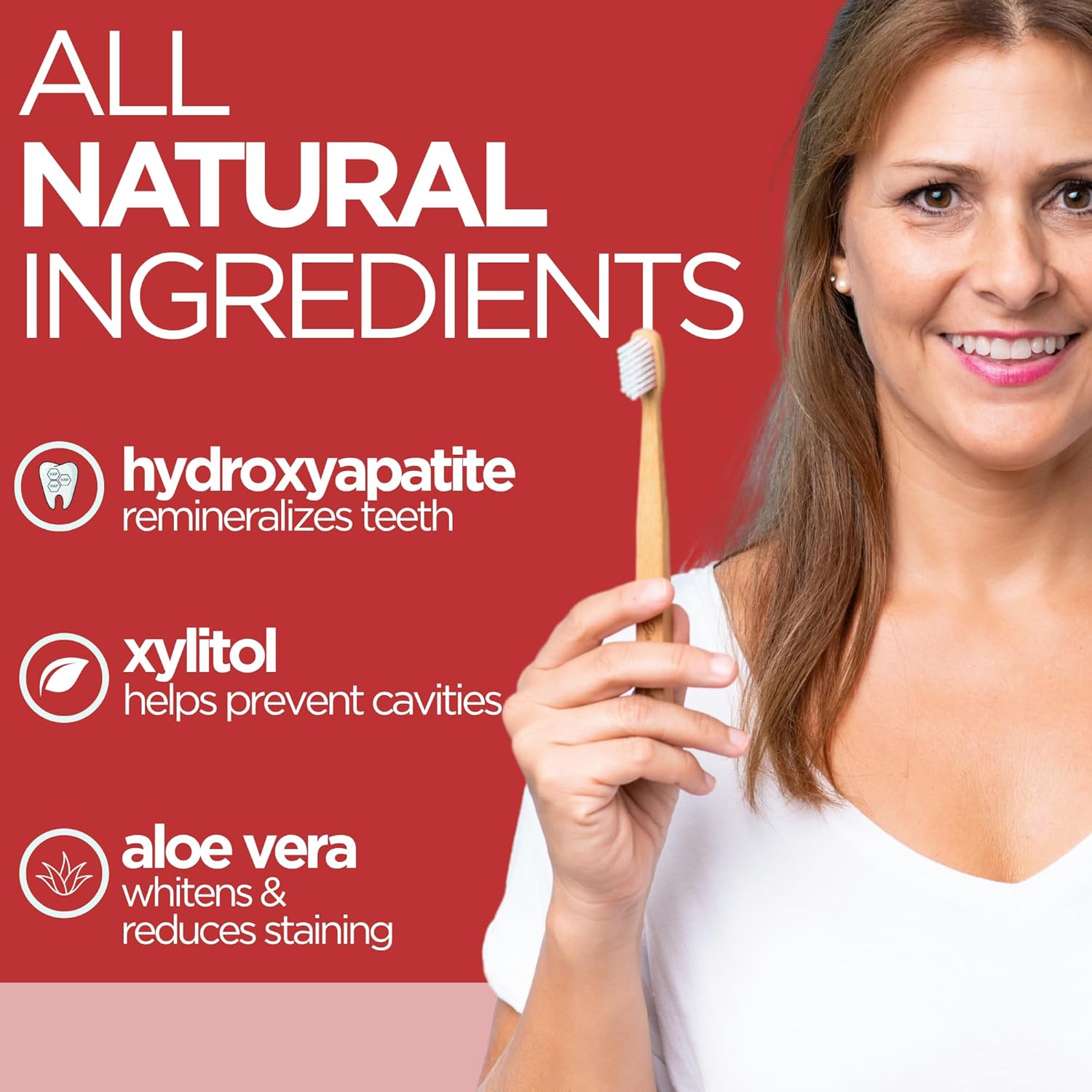 Wellnesse Hydroxyapatite Toothpaste – Fluoride Free for Sensitive Gums – Anti-Plaque, Remineralizing, Enamel Protection & Natural Whitening Toothpaste for Adults – Cinnamint Flavor - 4 oz