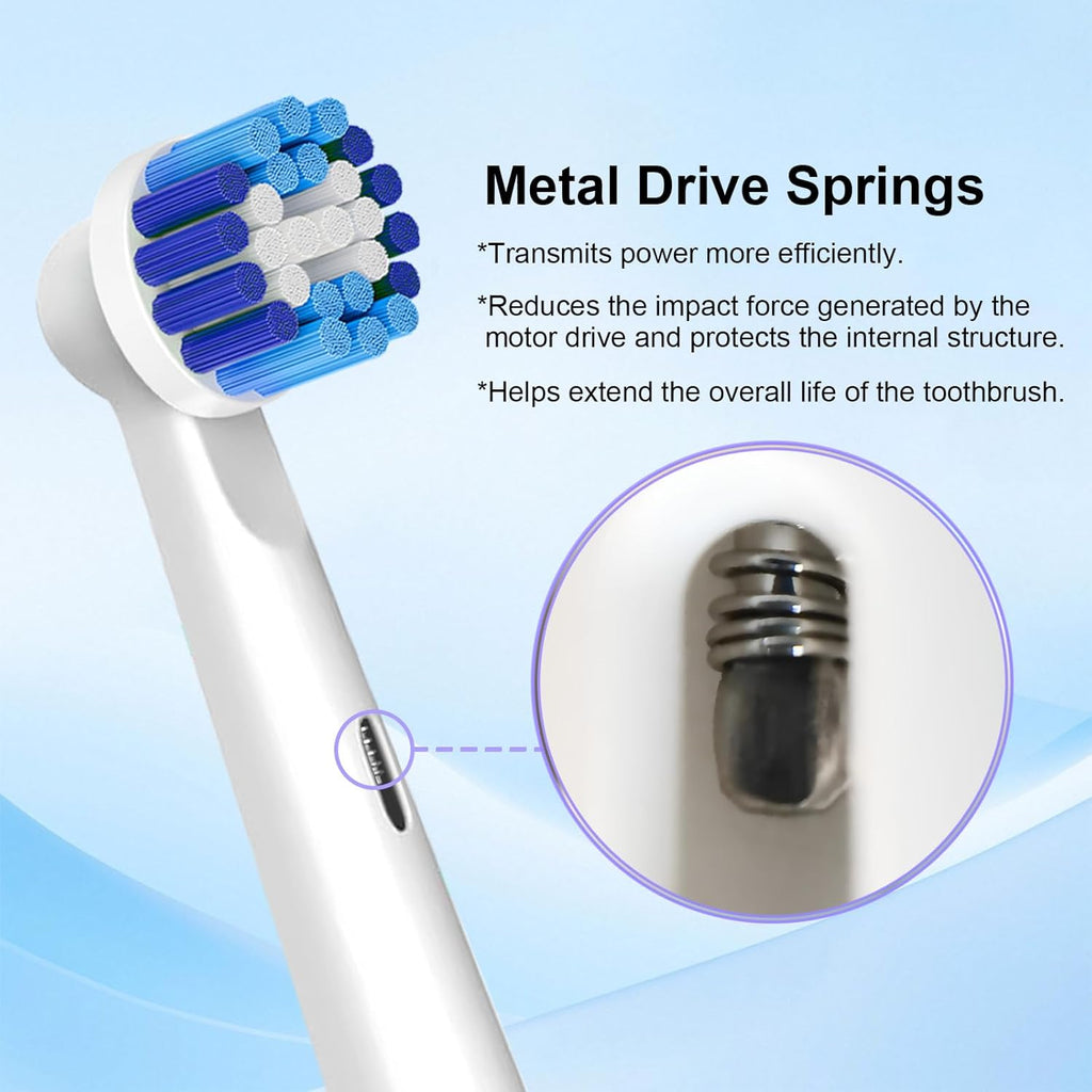 Replacement Brush Heads Compatible with Braun Oral-B, 12pcs Professional Electric Toothbrush Heads for Oral B Replacement Heads Refill Pro100/1000/1500/4000/5000/7000/8000/9600 Etc.