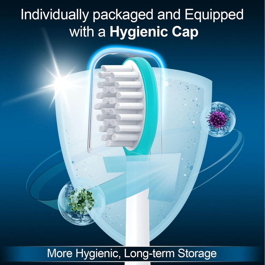 Kids Replacement Toothbrush Heads 10 Pack for Philips Sonicare Electric Toothbrush Soft Brush Head for Child 7+ for Boy Girl,Blue